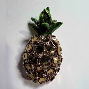 Pineapple Brooch with Swarovski stones
